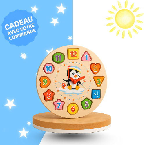 Puzzle horloge pour enfants - Khoolty™
