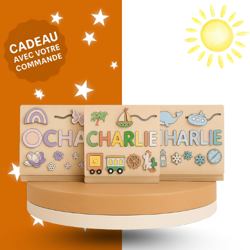 Puzzle en bois personnalisé avec prénom - Un souvenir unique