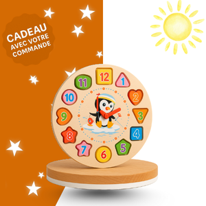 Puzzle horloge pour enfants - Khoolty™